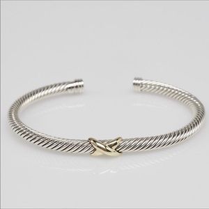 David Yurman 4mm Gold X Bracelet
